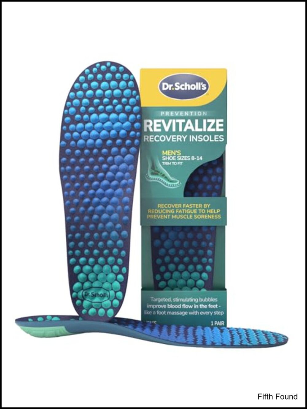 Revitalize Recovery Insole Orthotics Trim to Fit Inserts for Men